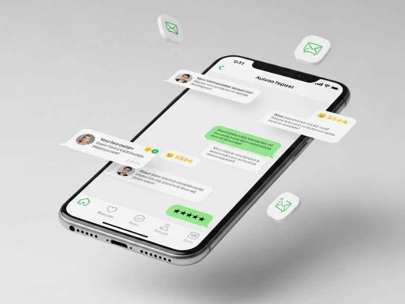 Automated SMS review requests sent to customers